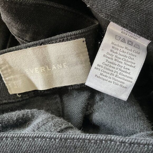 Everlane Washed Black High Rise Skinny Jeans 25 - Picture 4 of 5